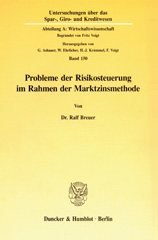eBook, Probleme der Risikosteuerung im Rahmen der Marktzinsmethode., Duncker & Humblot