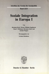 E-book, Soziale Integration in Europa I., Duncker & Humblot