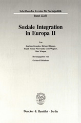 E-book, Soziale Integration in Europa II., Duncker & Humblot