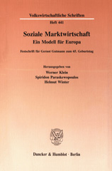 E-book, Soziale Marktwirtschaft. : Ein Modell für Europa. Festschrift für Gernot Gutmann zum 65. Geburtstag., Duncker & Humblot