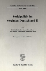 eBook, Sozialpolitik im vereinten Deutschland II., Duncker & Humblot