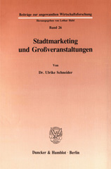 E-book, Stadtmarketing und Großveranstaltungen., Duncker & Humblot