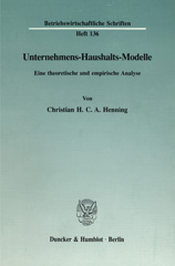E-book, Unternehmens-Haushalts-Modelle. : Eine theoretische und empirische Analyse., Duncker & Humblot
