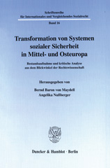 E-book, Transformation von Systemen sozialer Sicherheit in Mittel- und Osteuropa. : Bestandsaufnahme und kritische Analyse aus dem Blickwinkel der Rechtswissenschaft., Duncker & Humblot