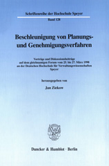 eBook, Beschleunigung von Planungs- und Genehmigungsverfahren. : Vorträge und Diskussionsbeiträge auf dem gleichnamigen Forum vom 25. bis 27. März 1998 an der Deutschen Hochschule für Verwaltungswissenschaften Speyer., Duncker & Humblot
