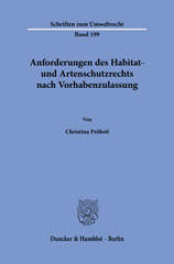E-book, Anforderungen des Habitat- und Artenschutzrechts nach Vorhabenzulassung., Duncker & Humblot