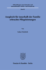 E-book, Ausgleich für innerhalb der Familie erbrachte Pflegeleistungen., Duncker & Humblot
