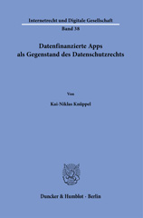 E-book, Datenfinanzierte Apps als Gegenstand des Datenschutzrechts., Duncker & Humblot