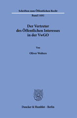 eBook, Der Vertreter des Öffentlichen Interesses in der VwGO., Duncker & Humblot