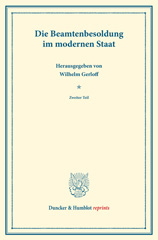 eBook, Die Beamtenbesoldung im modernen Staat., Duncker & Humblot