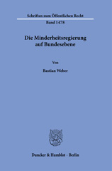 E-book, Die Minderheitsregierung auf Bundesebene., Duncker & Humblot
