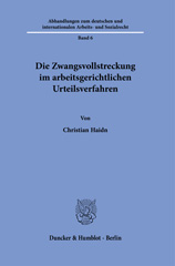 E-book, Die Zwangsvollstreckung im arbeitsgerichtlichen Urteilsverfahren., Duncker & Humblot