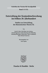 E-book, Entwicklung der Konjunkturforschung im frühen 20. Jahrhundert. : Studien zur Entwicklung der ökonomischen Theorie XL., Duncker & Humblot