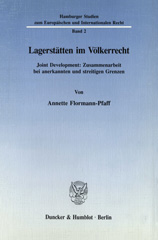 E-book, Lagerstätten im Völkerrecht. : Joint Development: Zusammenarbeit bei anerkannten und streitigen Grenzen., Duncker & Humblot