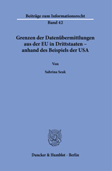 E-book, Grenzen der Datenübermittlungen aus der EU in Drittstaaten - anhand des Beispiels der USA., Duncker & Humblot