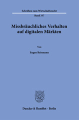 E-book, Missbräuchliches Verhalten auf digitalen Märkten., Duncker & Humblot