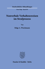 eBook, Nonverbale Verhaltensweisen im Strafprozess., Duncker & Humblot
