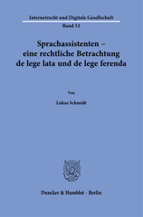 E-book, Sprachassistenten - eine rechtliche Betrachtung de lege lata und de lege ferenda., Duncker & Humblot