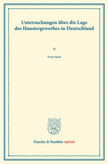 eBook, Untersuchungen über die Lage des Hausiergewerbes in Deutschland. : (Schriften des Vereins für Socialpolitik LXXVII)., Duncker & Humblot
