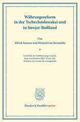 eBook, Währungsreform in der Tschechoslowakei und in Sowjet-Rußland. : Geschichte der Stabilisierungsversuche, hrsg. von Melchior Palyi, vierter Teil. Deutsche Zahlungsbilanz und Stabilisierungsfrage, im Auftrage des Vereins veranstaltet von Karl Diehl - Felix Somary. (Schriften des Vereins für Sozialpolitik 165-IV)., Duncker & Humblot