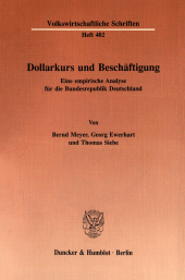 E-book, Dollarkurs und Beschäftigung : Eine empirische Analyse für die Bundesrepublik Deutschland, Duncker & Humblot