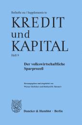 eBook, Der volkswirtschaftliche Sparprozeß, Duncker & Humblot