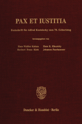 E-book, Pax et Iustitia : Festschrift für Alfred Kostelecky zum 70. Geburtstag, Duncker & Humblot