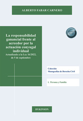 eBook, La responsabilidad ganancial frente al acreedor por la actuación conyugal individual : Actualizado a la Ley 16/2022, de 5 de septiembre, Dykinson