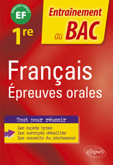 E-book, Français. Epreuves orales du Bac : Première : épreuve finale, Édition Marketing Ellipses