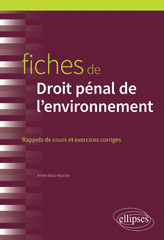 E-book, Fiches de droit pénal de l'environnement, Édition Marketing Ellipses