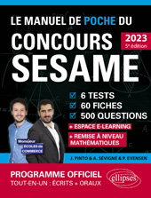 E-book, Le Manuel de POCHE du concours SESAME 2023, Édition Marketing Ellipses