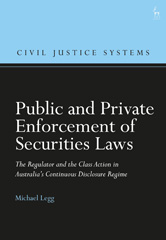 eBook, Public and Private Enforcement of Securities Laws, Legg, Michael, Hart Publishing