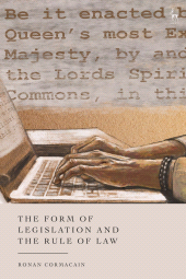 eBook, The Form of Legislation and the Rule of Law, Hart Publishing