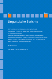 E-book, Linguistische Berichte Heft 271, Helmut Buske Verlag