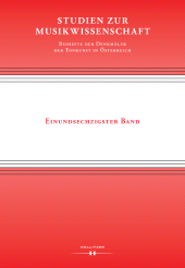 m, Studien zur Musikwissenschaft - Beihefte der Denkmäler der Tonkunst in Österreich, Hollitzer