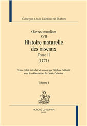 E-book, Oeuvres complètes, vol. 17 : Histoire naturelle des oiseaux, vol. 2 : 1771, Buffon, Georges-Louis Leclerc, Honoré Champion