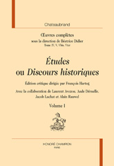 E-book, Œuvres complètes. Études ou Discours historiques : Édition critique, Honoré Champion