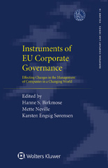 E-book, Instruments of EU Corporate Governance, Kluwer Law International