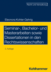 E-book, Seminar-, Bachelor- und Masterarbeiten sowie Dissertationen in den Rechtswissenschaften, Kohlhammer Verlag