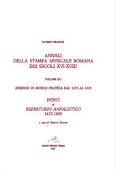 eBook, Annali della stampa musicale romana dei secoli XVI-XVIII, Franchi, Saverio, Libreria musicale italiana