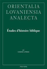 E-book, Etudes d'histoire biblique, Lipinski, E., Peeters Publishers