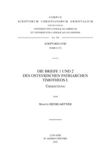 eBook, Die Briefe 1 und 2 des Ostsyrischen Patriarchen Timotheos I., V., Peeters Publishers