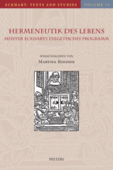 E-book, Hermeneutik des Lebens : Meister Eckharts exegetisches Programm, Peeters Publishers