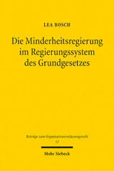 E-book, Die Minderheitsregierung im Regierungssystem des Grundgesetzes, Mohr Siebeck