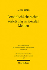 E-book, Persönlichkeitsrechtsverletzung in sozialen Medien : Fragen des anwendbaren Rechts, Mohr Siebeck