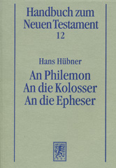 E-book, An Philemon. An die Kolosser. An die Epheser, Hübner, Hans, Mohr Siebeck