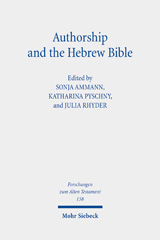 E-book, Authorship and the Hebrew Bible, Mohr Siebeck