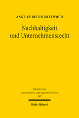 E-book, Nachhaltigkeit und Unternehmensrecht, Mittwoch, Anne-Christin, Mohr Siebeck