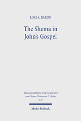 eBook, The Shema in John's Gospel, Mohr Siebeck