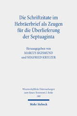 eBook, Die Schriftzitate im Hebräerbrief als Zeugen für die Überlieferung der Septuaginta, Mohr Siebeck
